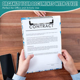 Seajan 4 Pcs Sublimation Clipboard Blank White Clipboard File Standard A5 Letter Size Clipboard with Low Profile Clip Thermal Transfer Office Clipboard for Nurses Students Teachers Lawyers Staff Seajan