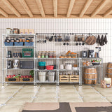 M MZG 1750 LBS Storage Shelves 5-Tier Utility Shelving Unit Steel Organizer Wire Rack for Home,Kitchen,Office,Garage, Capacity 17.7" D x 47.2" W x 72.3" H M MZG