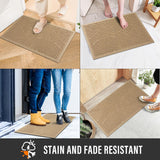 HIYARD Sturdy Front Door Mat, Absorbent Muddy Dirt Resist Welcome Door Mats Outdoor Indoor, Stain and Fade Resistant, Non-Slip Backing Entry Mat Low Profile Doormat for Entryway, 29×17, Beige HIYARD