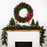 Northlight Pre-Lit Canadian Pine Artificial Christmas Wreath - 36" - Clear Lights Northlight