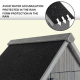 PJCOLL Lean to Shed, Outdoor Storage Cabinets Utility Shed, Wooden Garden Shed, Waterproof Roof, Weatherproof for Backyard Deck Lawn Outdoor Storage (Grey) PJCOLL