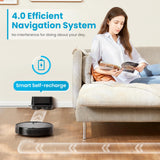 ROPVACNIC Robot Vacuum Cleaner with 3000Pa Cyclone Suction, APP/Voice/Remote Control, Automatic Self-Charging Robotic Vacuum, Scheduled Cleaning, Ideal for Pet Hair, Hard Floor, Low Carpet ROPVACNIC