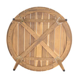 Christopher Knight Home Lalina Outdoor Coffee Table, Acacia Wood Accent Table with Slatted Panel Design, Round Patio Table for Garden Porch Balcony, Low Maintenance Outdoor Furniture, Natural Christopher Knight Home
