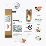 Uniquilling Quilling Kits Paper Quilling Kit for Adults Beginner, DIY Kits for Adults Paper Filigree Painting Kits, Modern Wall Art for Living Room, 16 * 20in Starry Night- Basic Uniquilling