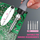 WORKPRO Soldering Iron Kit, 90W Soldering Gun with Digital Display, Iron Tips, 11-in-1 Adjustable Temperature Welding Kit for Electronic Repair, DIY Enthusiasts(110V US Plug,Pink) WORKPRO