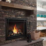 VODA Fireplace Tools Set 5 Pieces 31.5In Cast Iron Indoor Fireside Accessories Large Fire Place Tool Set Outdoor Holder Fire Kit Stand Wood Stove Log Shovel Brush Tong and Fireplace Poker VODA