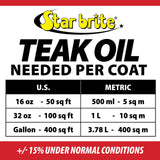 STAR BRITE Premium Golden Teak Oil - Sealer, Preserver, & Finish for Outdoor Teak & Other Fine Woods - Step 3 - 16 OZ (085116PW) STAR BRITE