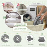 Waterproof Double Egg Chair Cushion Replacement for Patio 2 Person Hanging Egg Chair - Quick-Drying, Weather-Resistant, Soft Cotton Filling, Machine Washable (Grey) Cuteripe