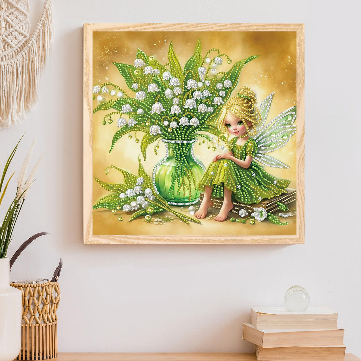 AiYuanzsh 5D Special Shape Diamond Art Kits for Beginners, Butterfly Fairy Diamond Art Painting Kits for Adults, Crystal Rhinestones Diamond Art Painting for Home Wall Decoration Gift 12×12 inch AiYuanzsh