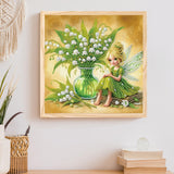 AiYuanzsh 5D Special Shape Diamond Art Kits for Beginners, Butterfly Fairy Diamond Art Painting Kits for Adults, Crystal Rhinestones Diamond Art Painting for Home Wall Decoration Gift 12×12 inch AiYuanzsh