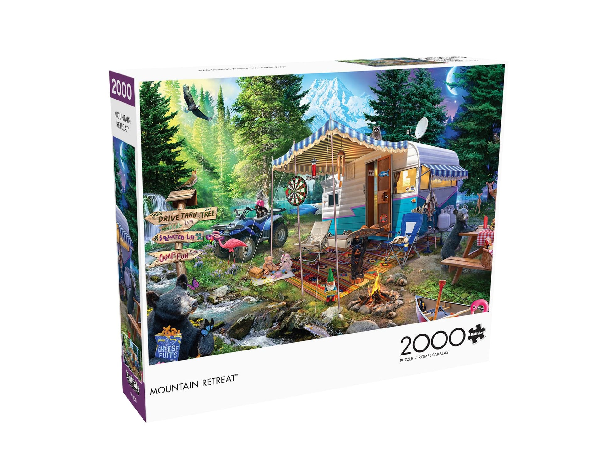 Buffalo Games - Mountain Retreat - 2000 Piece Jigsaw Puzzle for Adults Challenging Puzzle Perfect for Game Nights - Finished Size 38.50 x 26.50 - WoodArtSupply