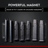 Keeper MG Magnetic Ammunition Holder for Gun Magazines and Clips, Organize Mount in Your Gun Safe, Locker Cabinet, Vault, Ultimate Ammo Storage Accessories for Handgun, Oistol and Rifle Mags, Black KEEPER MG