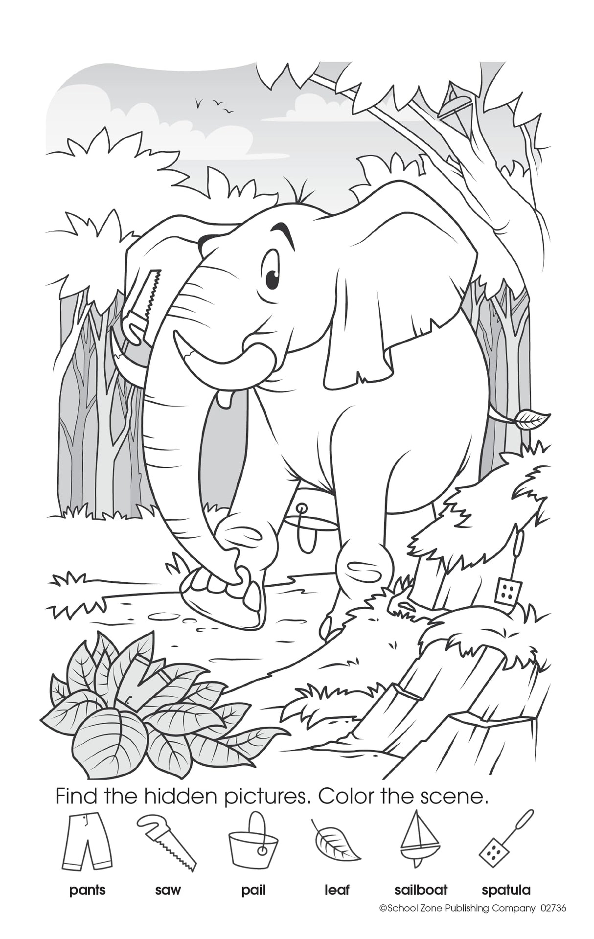 School Zone My First Hidden Pictures Workbook: 48 Pages, Pre-K, Preschool, Kindergarten, Activity Pad, Search & Find, Picture Puzzles, Coloring, Ages 4 to 6 (Little Busy Book Series) School Zone