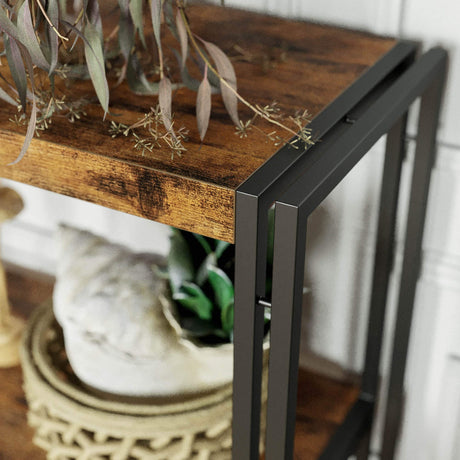 Industrial Vintage Brown 3-Tier Bookshelf by IRONCK - Sturdy Metal Frame & Spacious Storage IRONCK