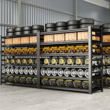 Bezuny 63" H Industrial Metal Garage Shelving, 2500LBS Heavy Duty Garage Shelves, 5 Tier Shelving Unit, Adjustable Utility Shelf Organizer Storage for Basement, Warehouse, Pantry Closet, Black Bezuny