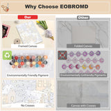 EOBROMD Christmas Framed Paint by Numbers Kits for Adults, Winter DIY Kits Crafts for Beginner on Stretched Canvas, Christmas 3 Brushes and Acrylic Paint for Home Decor 10x14inch EOBROMD