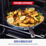 Blue Diamond 14 Piece Cookware Set, Diamond Infused PFAS & PFOA-Free Ceramic Nonstick Pots and Pans, Durable Nontoxic Metal Utensil Safe & Scratch Resistant, Dishwasher & Oven Safe, Blue Blue Diamond