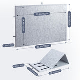 Tektalk Jigsaw Puzzle Table with Integrated Adjustable Stand/Bracket, 3-Tilting-Angle Super Lightweight Felt Puzzle Plateau Board with Cover & 4 Sorting Drawers, for Up to 1500 Pieces - Light Gray Tektalk