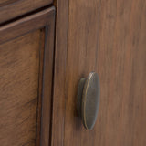 SIMPLIHOME Redmond SOLID WOOD 39 inch Wide Transitional Medium Storage Cabinet in Rustic Natural Aged Brown with 3 Small Drawers, 1 Large Drawer SIMPLIHOME