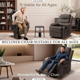 Korser Recliner Chairs for Adults, Power Recliner Chair for Elderly, Small Lift Recliners with Assist, Electric Single Lift Sofa with Memory Function for Living Reading Room, Black Korser