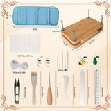 SCITROFACTORY 22PCS Book Binding Press Kits, Premium Book Binding Kit with Bone Folder, Press, and Supplies - Complete Bookbinding Set for DIY Projects and Repair SCITROFACTORY