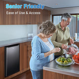 Anypro Compact Mini Upright Freezer 3 Cu.Ft with 3 Pull-down Drawer Doors and Adjustable Thermostat, Single Door Small Deep Standing Freezer Rapid Cooling for Home, Office, Dorm, Garage, Black Anypro