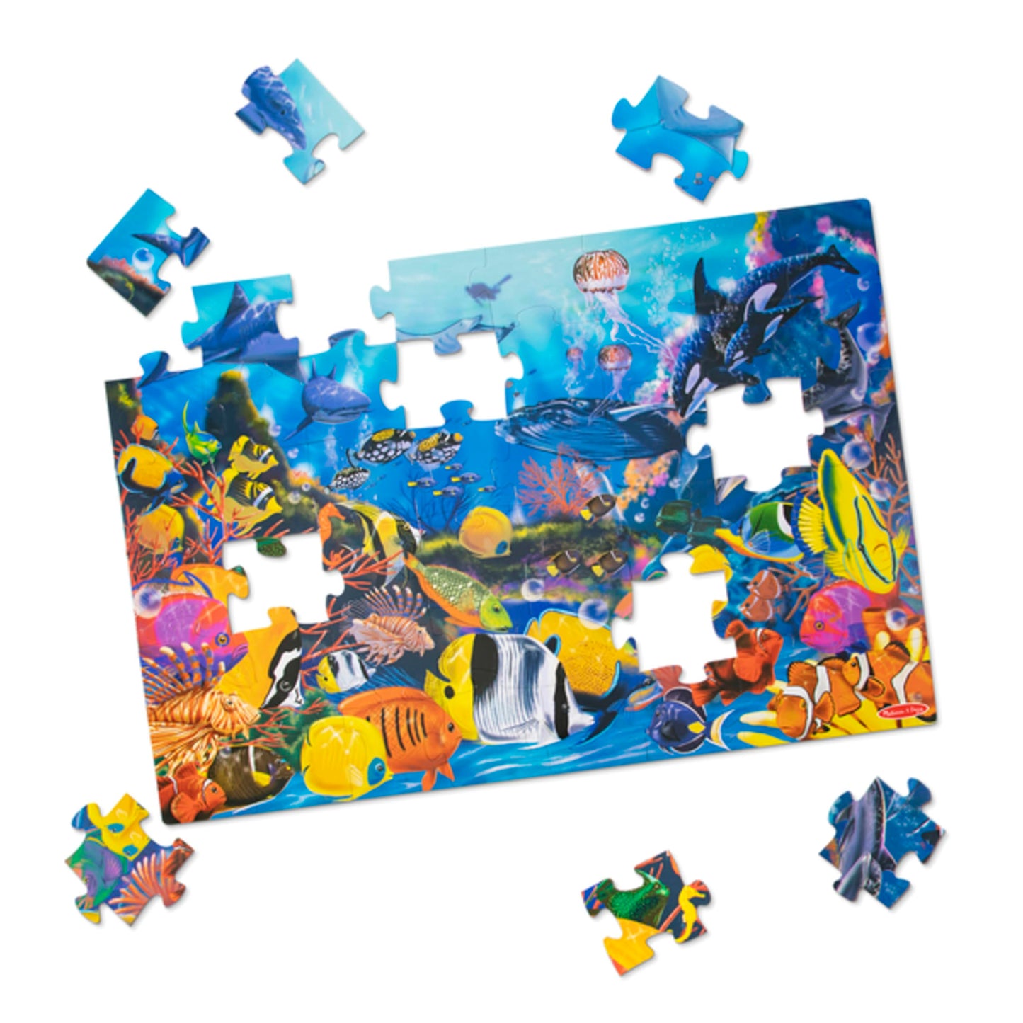 Melissa & Doug Underwater Ocean Floor Puzzle (48 pcs, 2 x 3 feet) - FSC Certified