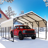 ADVANCE OUTDOOR Metal Roof Carports Kits 12x20 ft Heavy Duty Steel Car Canopy Hard Top Garage ADVANCE OUTDOOR