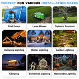 Flemoon Medium Outdoor Electrical Box (11.5x5.2x4 inch), IP54 Waterproof Extension Cord Cover w/6 Cable Entry Ports, Weatherproof Connection Box for Power Strip, Timer, Plug, Holiday Lights, Black Flemoon