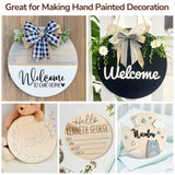 Philorn 12Pcs Wood Circles for Crafts 12 Inch Unfinished Wooden Door Hanger Sign, DIY Wood Blanks Rounds for Cutouts, Cricut Projects, Burning, Painting PHILORN