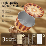 Happyhube Empty Candle Tins - 24 Pack 2.2 oz Metal Containers, DIY Candle Making Kits, Travel-Friendly Rust-Proof Tins with Lids (24 Patterns Jars) Happyhube
