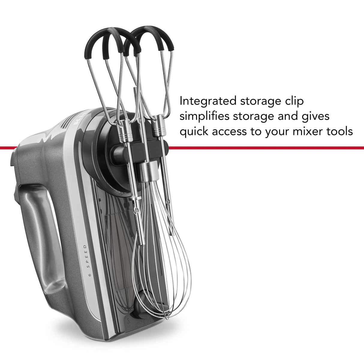 KitchenAid 6 Speed Hand Mixer with Flex Edge Beaters - KHM6118 KitchenAid