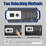 SAPITAL 5 Gun Safe, Rifle Safe, Gun Safes for Home Rifle and Pistols, Gun Cabinet for Rifles and Shotguns, Gun Safes & Cabinets with Removable Shelf and Pistol Pouch*3 SAPITAL