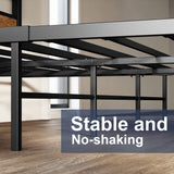 LIKIMIO King Bed Frame and Headboard, Easy Assembly, Noise-Free, No Box Spring Needed, Heavy Strong Metal Support Frames, Vintage Brown LIKIMIO