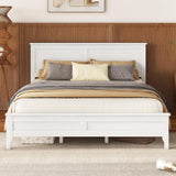 Harper & Bright Designs Stylish White Queen Size Wood Bed Frame with Headboard and Footboard Harper & Bright Designs