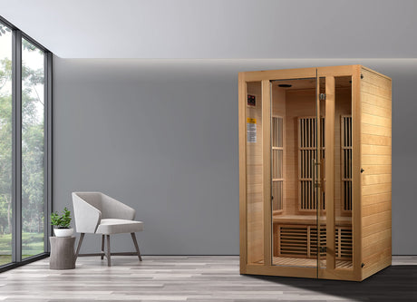 Maxxus Saunas Seattle 2-Person Low EMF (Under 8 MG) FAR Infrared Sauna, Curb Side Delivery 2024 Model MX-J206-01 DYNAMIC SAUNAS