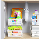 Simple Houseware 2 Tier Bathroom Organizer Tray Pull-Out Sliding Drawer/Under-Sink Storage, White Simple Houseware