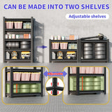 2 Set Garage Shelving Unit 72"H3000bls Heavy Duty Storage Shelves Easy Assembly 5 Tier Adjustable Metal Steel Utility Shelf Rack Storage Organize for Tools Garage,Basement,Warehouse 16"*36"*72" Hzdbhd