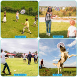 Mototo 30 Pieces Foldable Flying Disc Fans with Bag Folding Pocket Toy Set DIY Creative Gift Handheld Fabric Fan for Fun Party Favors Summer Outdoor Activity Game Halloween, White Mototo