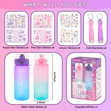 TOUPONS Decorate Your Own Water Bottle Kits Gifts for Girls Ages 4-6-8, DIY Mermaid Unicorn Water Bottle, Fun Kids Arts & Crafts Sticker Toys - 4 5 6 7 8 Year Old Girls Birthday Easter Gifts, 2-Pack TOUPONS
