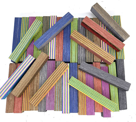Pen Kit Mall 15 Pc Spectraply Assorted Colored Wood Pen Blanks For Pen Turners Pen Kit Mall