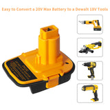 awokee Battery Adapter DM18D with USB,Compatible with Dewalt 18V Tools.Convert for DeWalt 20V & for Milwaukee M18 Lithium Battery to NiCad & NiMh Battery Tools awokee