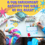 Astrakuma Studio Paint by Numbers for Kids Ages 8-12 - Cat Donut Painting by Number Kits with Pre Drawn Canvas Boards, Small Animals Paint and Sip Kit for Beginner Artist, Easy Acrylic Paint-By-Number Astrakuma Studio