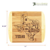 Totally Bamboo A Slice of Life Texas State Serving and Cutting Board, 11" x 8.75" Totally Bamboo