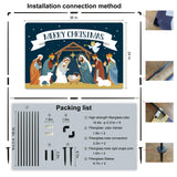 Christmas Decorations Outdoor Yard Nativity Scene Yard Sign reversible Dual Religious Manger Scene Yard Sign for Garden Lawn Christmas Decorations Holy family nativity scenes (Garden Sign Large) Eastsky