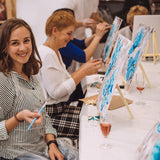 4PCS 9 Inch Wood Easels, Tripod, Painting Party Easel, Kids Student Tabletop Easels for Painting, Easel Stand for Painting Canvases, Portable Canvas Photo Picture Sign Holder. DSUWAZU