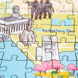 Terra Puzzles Washington DC Illustrated Map Wooden Jigsaw Puzzle - 152 Pieces | Educational Fun for Children & Adults Featuring Famous Landmarks Wood Puzzle Terra Puzzles