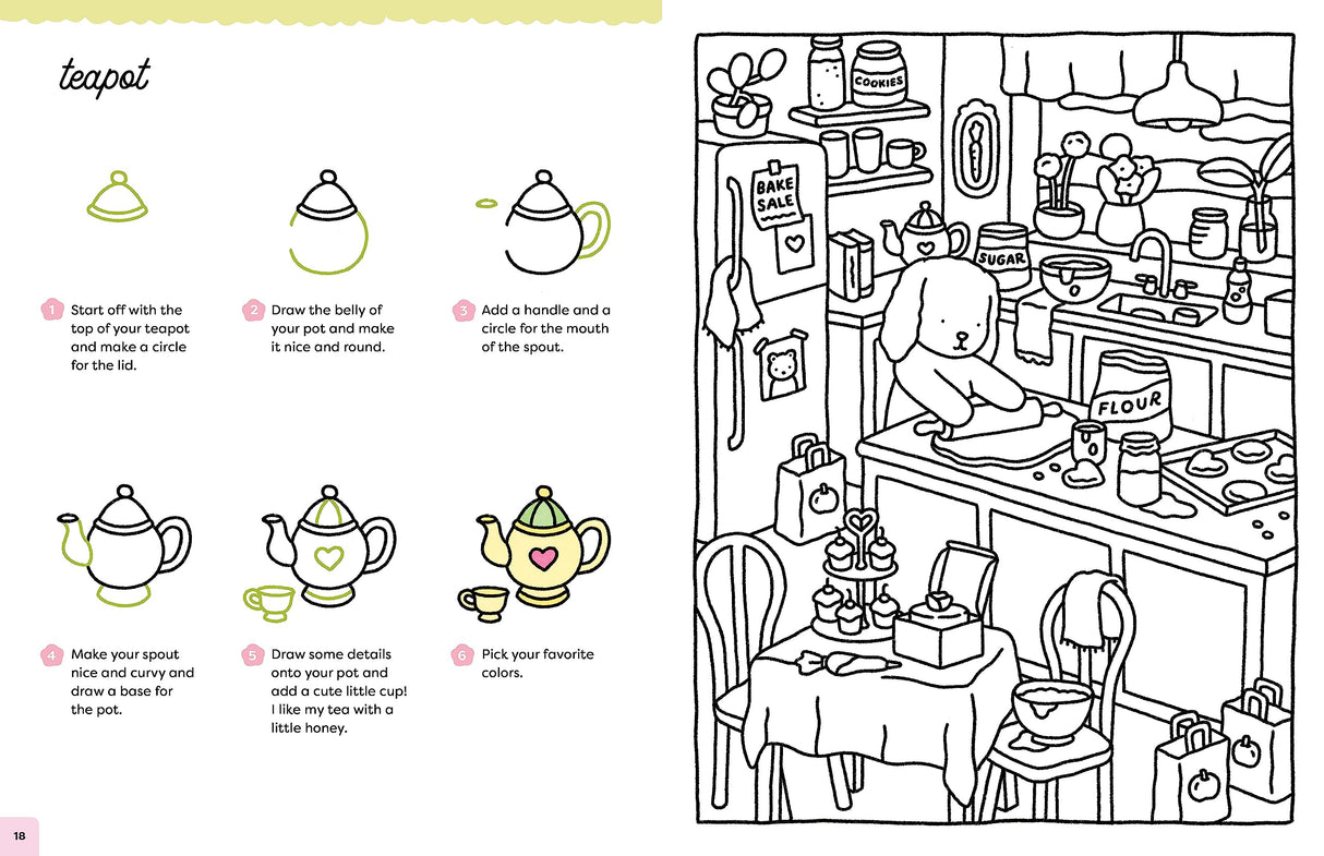 How to Draw Super Cute Things with Bobbie Goods: Learn to draw & color absolutely adorable art! (101 Things to Draw, 3) WoodArtSupply
