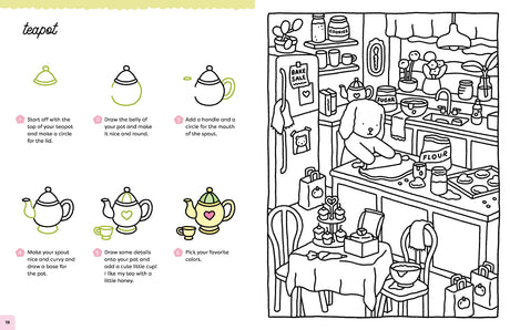 How to Draw Super Cute Things with Bobbie Goods: Learn to draw & color absolutely adorable art! (101 Things to Draw, 3) WoodArtSupply