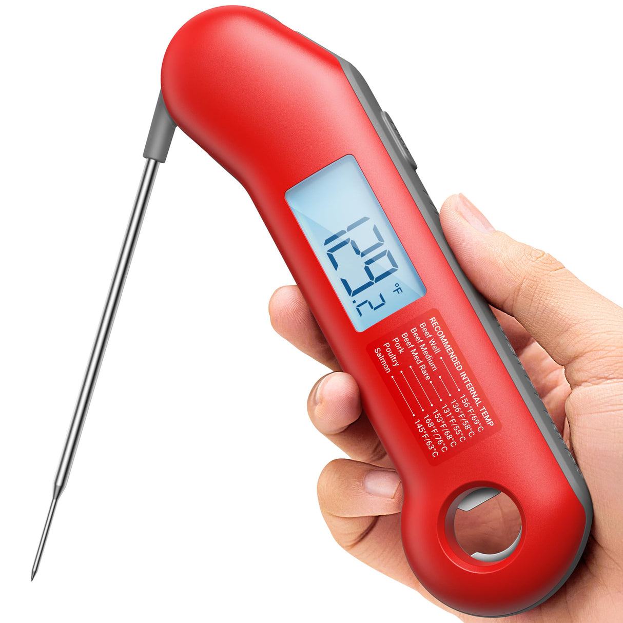 ThermoMaven Professional Meat Thermometer Digital, Ultra-Fast 0.5 Sec Instant Read, NIST Certified ±0.5°F Accuracy, 100% Waterproof, Auto-Rotating Backlit Display, Lift-to-Wake, for BBQ/Cooking/Candy ThermoMaven